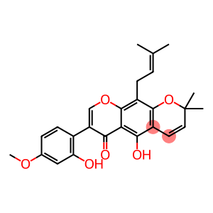 5-Hydroxy-3-(2-hydroxy-4-methoxyphenyl)-8,8-dimethyl-10-(3-methyl-2-butenyl)-4H,8H-benzo[1,2-b:5,4-b']dipyran-4-one