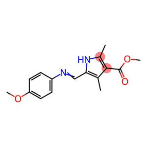 1H-Pyrrole-3-carboxylic acid, 5-[[(4-methoxyphenyl)imino]methyl]-2,4-dimethyl-, methyl ester