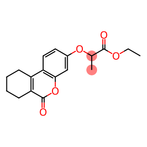 Propanoic acid, 2-[(7,8,9,10-tetrahydro-6-oxo-6H-dibenzo[b,d]pyran-3-yl)oxy]-, ethyl ester