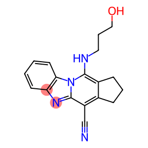 11-((3-hydroxypropyl)amino)-2,3-dihydro-1H-benzo[4,5]imidazo[1,2-a]cyclopenta[d]pyridine-4-carbonitrile