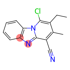 1-chloro-2-ethyl-3-methylpyrido[1,2-a]benzimidazole-4-carbonitrile