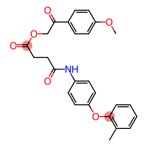 2-(4-methoxyphenyl)-2-oxoethyl 4-[4-(2-methylphenoxy)anilino]-4-oxobutanoate