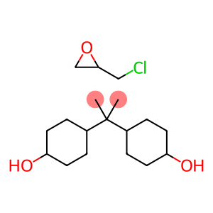 Hydrogenated bisphenol A polymer with epichlorohydrin