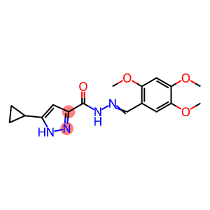 (E)-3-cyclopropyl-N-(2,4,5-trimethoxybenzylidene)-1H-pyrazole-5-carbohydrazide