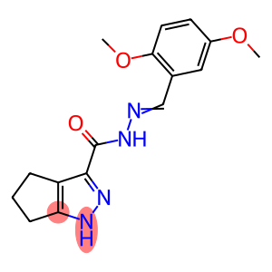 (E)-N-(2,5-dimethoxybenzylidene)-1,4,5,6-tetrahydrocyclopenta[c]pyrazole-3-carbohydrazide