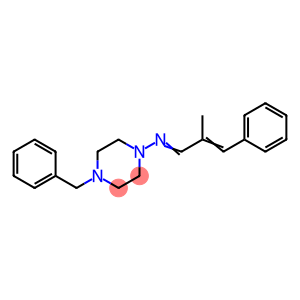 1-Piperazinamine, N-(2-methyl-3-phenyl-2-propen-1-ylidene)-4-(phenylmethyl)-