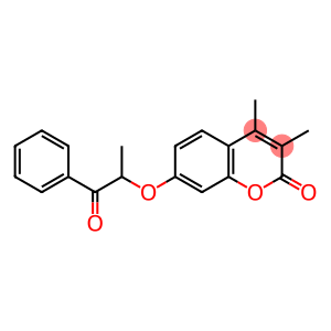 3,4-dimethyl-7-(1-oxo-1-phenylpropan-2-yl)oxychromen-2-one