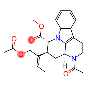 1H-Indolo[3,2,1-de][1,5]naphthyridine-6-carboxylic acid, 3-acetyl-5-[1-[(acetyloxy)methyl]-1-propenyl]-2,3,3a,4,5,6-hexahydro-, methyl ester, [3aS-[3aα,5β(E),6α]]- (9CI)