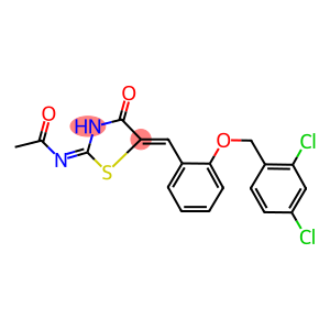 N-(5-{2-[(2,4-dichlorobenzyl)oxy]benzylidene}-4-oxo-1,3-thiazolidin-2-ylidene)acetamide