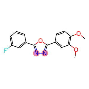 2-(3,4-dimethoxyphenyl)-5-(3-fluorophenyl)-1,3,4-oxadiazole