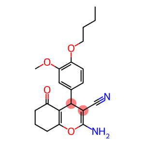 2-amino-4-(4-butoxy-3-methoxyphenyl)-5-oxo-5,6,7,8-tetrahydro-4H-chromene-3-carbonitrile