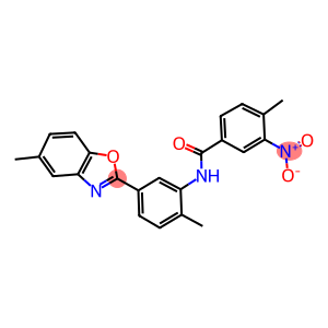 3-nitro-4-methyl-N-[2-methyl-5-(5-methyl-1,3-benzoxazol-2-yl)phenyl]benzamide