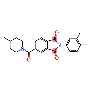 2-(3,4-dimethylphenyl)-5-[(4-methyl-1-piperidinyl)carbonyl]-1H-isoindole-1,3(2H)-dione