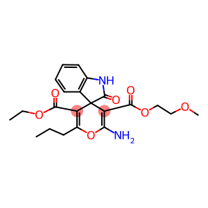 5'-ethyl 3'-(2-methoxyethyl) 2'-amino-1,3-dihydro-6'-propyl-2-oxospiro[2H-indole-3,4'-(4'H)-pyran]-3',5'-dicarboxylate