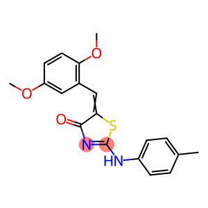 5-(2,5-dimethoxybenzylidene)-2-[(4-methylphenyl)imino]-1,3-thiazolidin-4-one