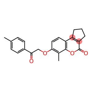 Cyclopenta[c][1]benzopyran-4(1H)-one, 2,3-dihydro-6-methyl-7-[2-(4-methylphenyl)-2-oxoethoxy]-