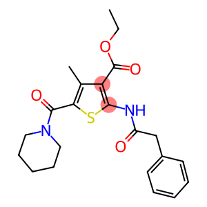ethyl 4-methyl-2-[(phenylacetyl)amino]-5-(1-piperidinylcarbonyl)-3-thiophenecarboxylate