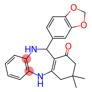 11-(1,3-benzodioxol-5-yl)-3,3-dimethyl-2,3,4,5,10,11-hexahydro-1H-dibenzo[b,e][1,4]diazepin-1-one