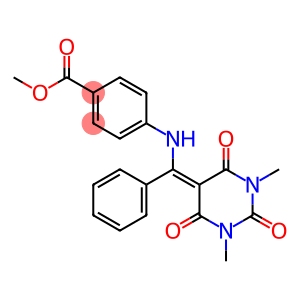 methyl 4-{[(1,3-dimethyl-2,4,6-trioxotetrahydro-5(2H)-pyrimidinylidene)(phenyl)methyl]amino}benzoate