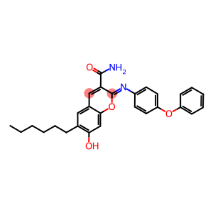 6-hexyl-7-hydroxy-2-[(4-phenoxyphenyl)imino]-2H-chromene-3-carboxamide