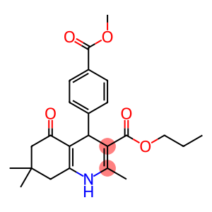 propyl 4-[4-(methoxycarbonyl)phenyl]-2,7,7-trimethyl-5-oxo-1,4,5,6,7,8-hexahydroquinoline-3-carboxylate