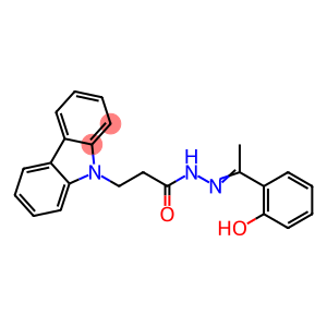 9H-Carbazole-9-propanoic acid, 2-[1-(2-hydroxyphenyl)ethylidene]hydrazide