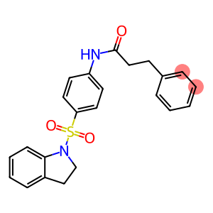 N-[4-(2,3-dihydro-1H-indol-1-ylsulfonyl)phenyl]-3-phenylpropanamide