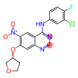 7-((S)-tetrahydrofuran-3-yloxy)-4-(3-chloro-4-fluorophenyl)amino-6-nitroquinazoline