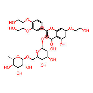 3-[[6-O-(6-deoxy-alpha-L-mannopyranosyl)-beta-D-glucopyranosyl]oxy]-2-(3,4-dihydroxyphenyl)-5,7-dihydroxy-4H-1-benzopyran-4-one, tris(2-hydroxyethyl) ether