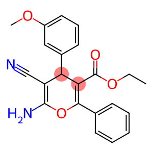 ethyl 6-amino-5-cyano-4-(3-methoxyphenyl)-2-phenyl-4H-pyran-3-carboxylate