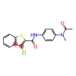 N-{4-[acetyl(methyl)amino]phenyl}-3-chloro-1-benzothiophene-2-carboxamide