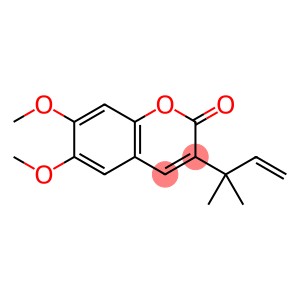 3-(1,1-Dimethyl-2-propenyl)-6,7-dimethoxy-2H-1-benzopyran-2-one