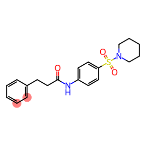 3-phenyl-N-[4-(piperidin-1-ylsulfonyl)phenyl]propanamide