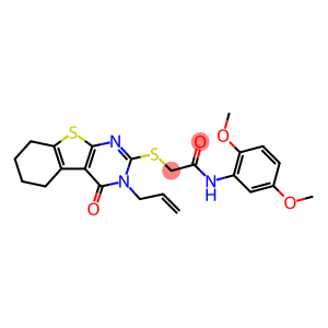 2-[(3-allyl-4-oxo-3,4,5,6,7,8-hexahydro[1]benzothieno[2,3-d]pyrimidin-2-yl)sulfanyl]-N-(2,5-dimethoxyphenyl)acetamide