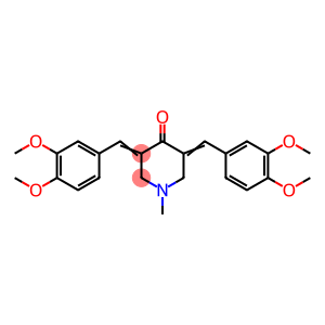 (3Z,5E)-3,5-bis(3,4-dimethoxybenzylidene)-1-methylpiperidin-4-one