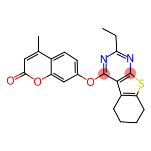 7-[(2-ethyl-5,6,7,8-tetrahydro[1]benzothieno[2,3-d]pyrimidin-4-yl)oxy]-4-methyl-2H-chromen-2-one