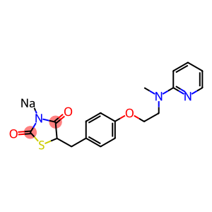 5-[4-[2-(N-Methyl-N-(2-pyridyl)amino)ethoxy]benzylidine]-2,4-thiazolidinedione Sodium