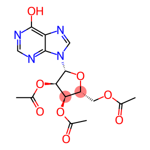 9-[(5ξ)-2,3-di-C-acetyl-7-deoxy-β-D-ribo-heptofuranosyl-6-ulose]-9H-purin-6-ol