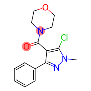(5-CHLORO-1-METHYL-3-PHENYL-1H-PYRAZOL-4-YL)(MORPHOLINO)METHANONE