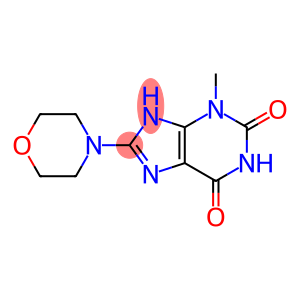 1H-Purine-2,6-dione, 3,9-dihydro-3-methyl-8-(4-morpholinyl)-