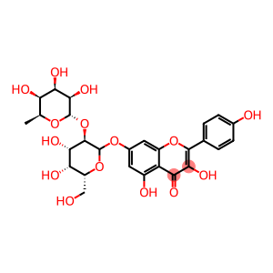 7-[(2S,3R,4S,5R,6R)-4,5-dihydroxy-6-(hydroxymethyl)-3-[(2S,3R,4R,5S,6S )-3,4,5-trihydroxy-6-methyl-oxan-2-yl]oxy-oxan-2-yl]oxy-3,5-dihydroxy- 2-(4-hydroxyphenyl)chromen-4-one