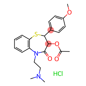 cis-3-acetoxy-5-[2-(dimethylamino)ethyl]-2,3-dihydro-2-(4-methoxyphenyl)-1,5-benzothiazepin-4(5H)-one monohydrochloride
