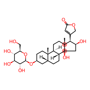 3β-(β-D-Glucopyranosyloxy)-14,16β-dihydroxy-5β,14β-carda-20(22)-enolide