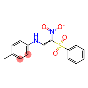 Benzenamine, 4-methyl-N-[2-nitro-2-(phenylsulfonyl)ethenyl]-