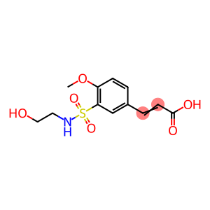 (E)-3-(3-(N-(2-hydroxyethyl)sulfamoyl)-4-methoxyphenyl)acrylic acid