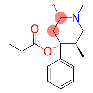 4-Piperidinol, 1,2,5-trimethyl-4-phenyl-, propanoate (ester), (2α,4α,5β)-