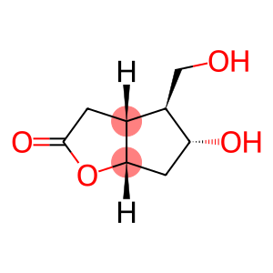 (-)-6beta-Hydroxymethyl-7alpha-hydroxy-cis-2-oxabicyclo[3.3.0]octan-3-one