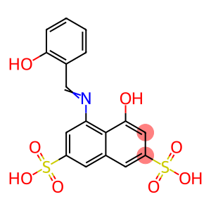 4-Hydroxy-5-(salicylideneamino)-2,7-naphthalene disulphonic acid