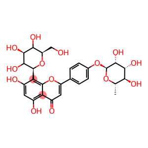 2-[4-[(6-Deoxy-α-L-mannopyranosyl)oxy]phenyl]-8-β-D-glucopyranosyl-5,7-dihydroxy-4H-1-benzopyran-4-one