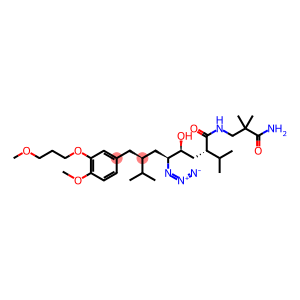 Benzeneoctanamide, N-(3-amino-2,2-dimethyl-3-oxopropyl)- delta-azido-gamma-hydroxy-4-methoxy-3-(3-methoxypropoxy)- alpha, zeta-bis(1-methylethyl)-,(alphaS, gammaS, deltaS, zetaS)-